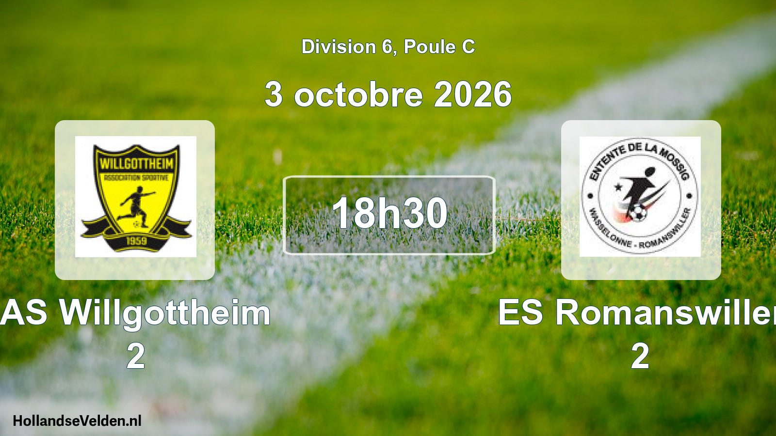 Scheduled Match: AS Willgottheim 2 - ES Romanswiller 2 (3 October 2026)