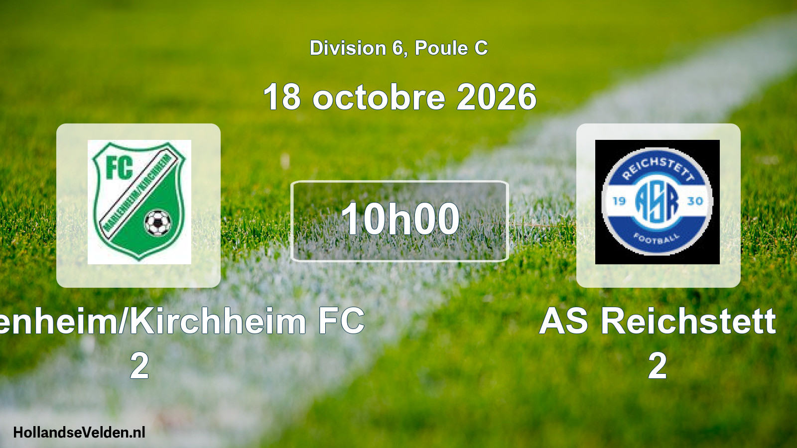 Scheduled Match: Marlenheim/Kirchheim FC 2 - AS Reichstett 2 (18 October 2026)
