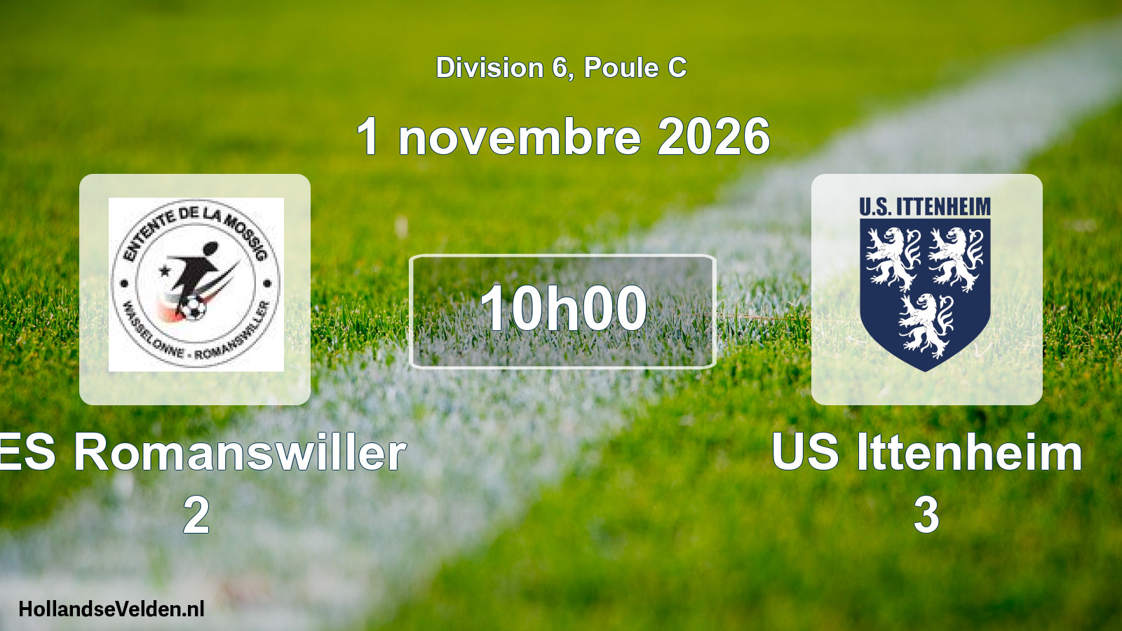 Scheduled Match: ES Romanswiller 2 - US Ittenheim 3 (1 November 2026)