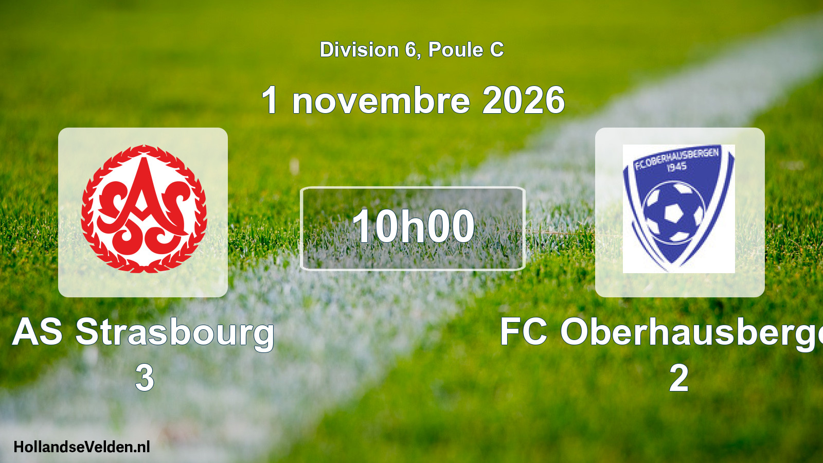Scheduled Match: AS Strasbourg 3 - FC Oberhausbergen 2 (1 November 2026)