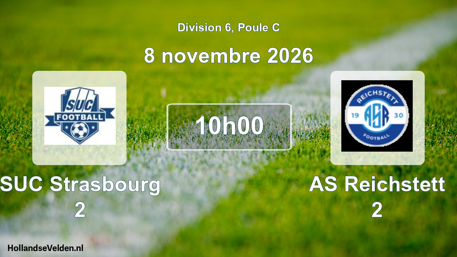 Scheduled Match: SUC Strasbourg 2 - AS Reichstett 2 (8 November 2026)