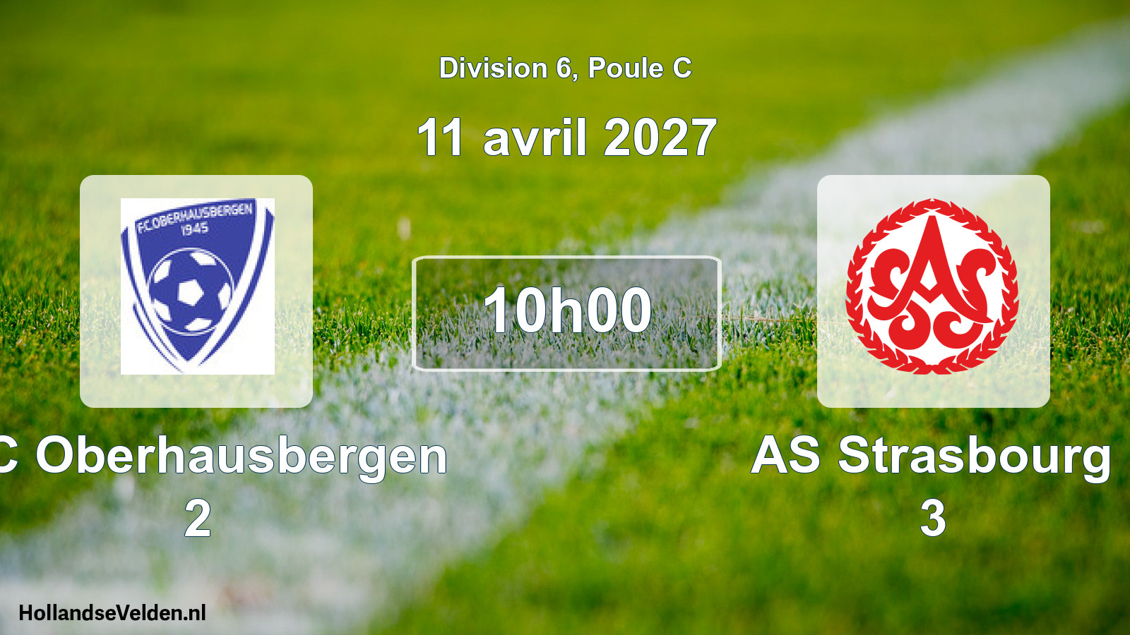 Scheduled Match: FC Oberhausbergen 2 - AS Strasbourg 3 (11 April 2027)