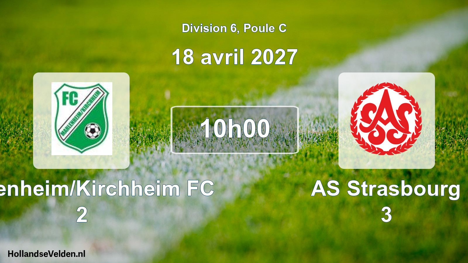 Scheduled Match: Marlenheim/Kirchheim FC 2 - AS Strasbourg 3 (18 April 2027)