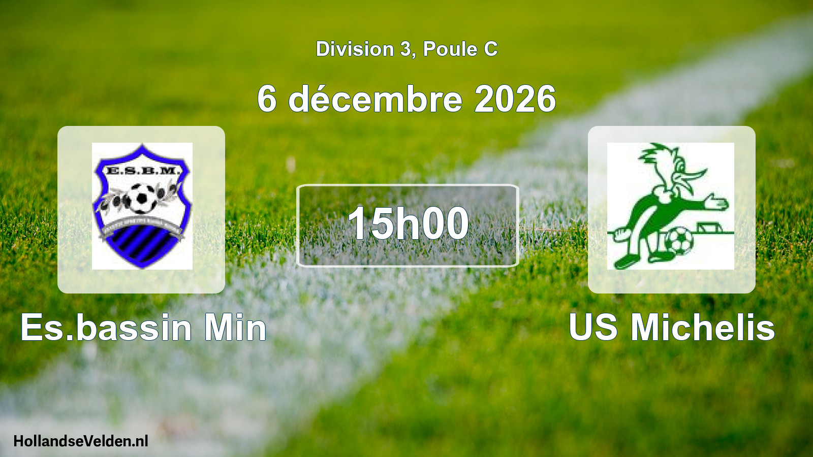 Geplande wedstrijd: Es.bassin Min - US Michelis (6 december 2026)