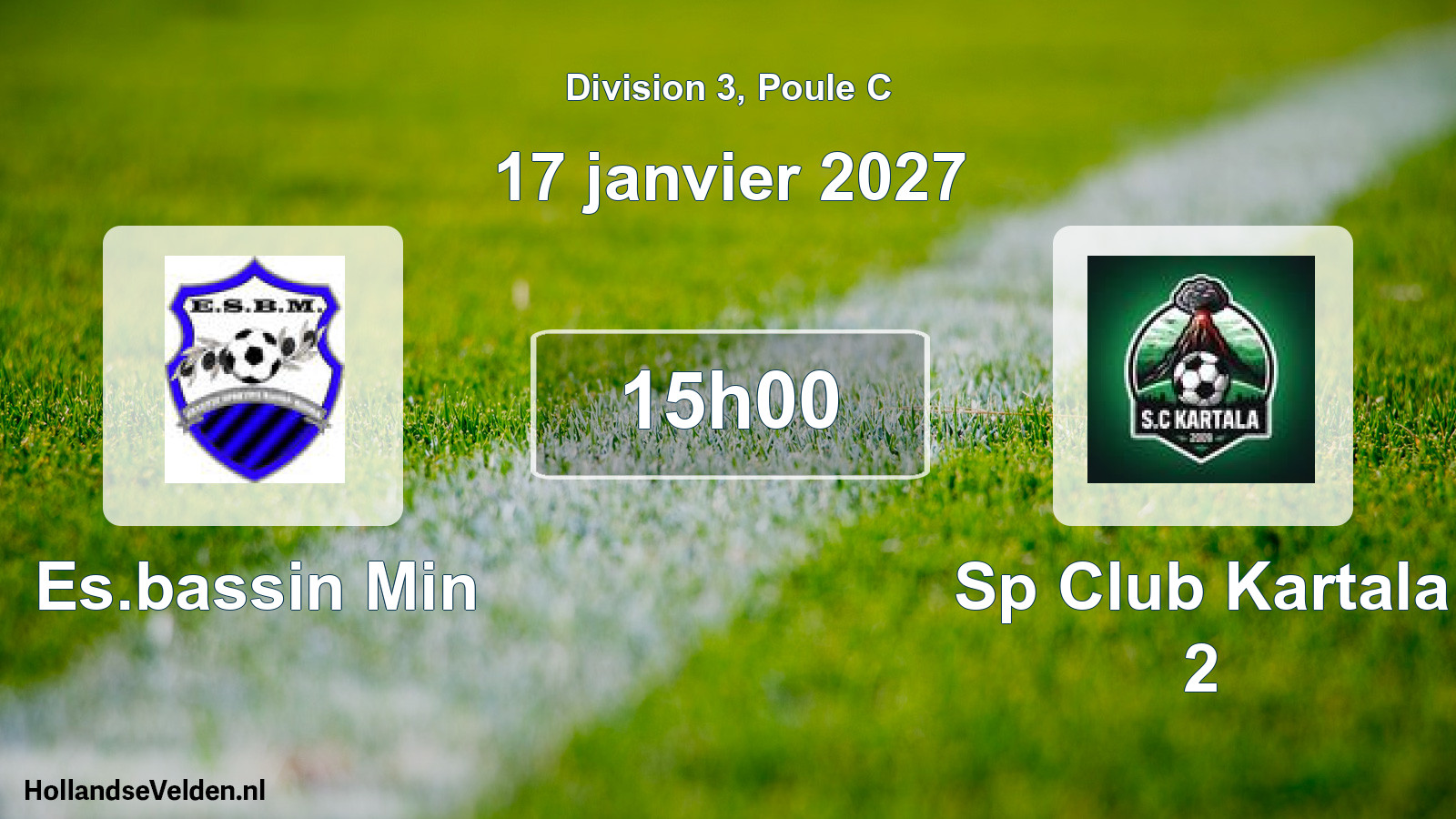 Match programmé: Es.bassin Min - Sp Club Kartala 2 (17 janvier 2027)