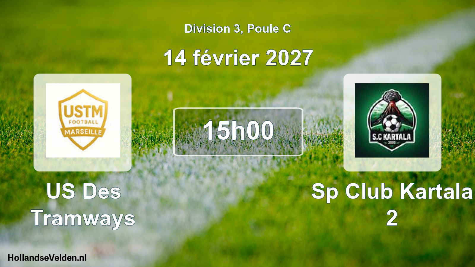 Match programmé: US Des Tramways - Sp Club Kartala 2 (14 février 2027)