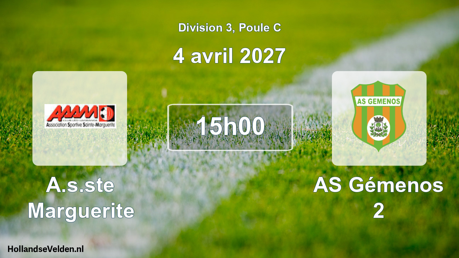 Match programmé: A.s.ste Marguerite - AS Gémenos 2 (4 avril 2027)