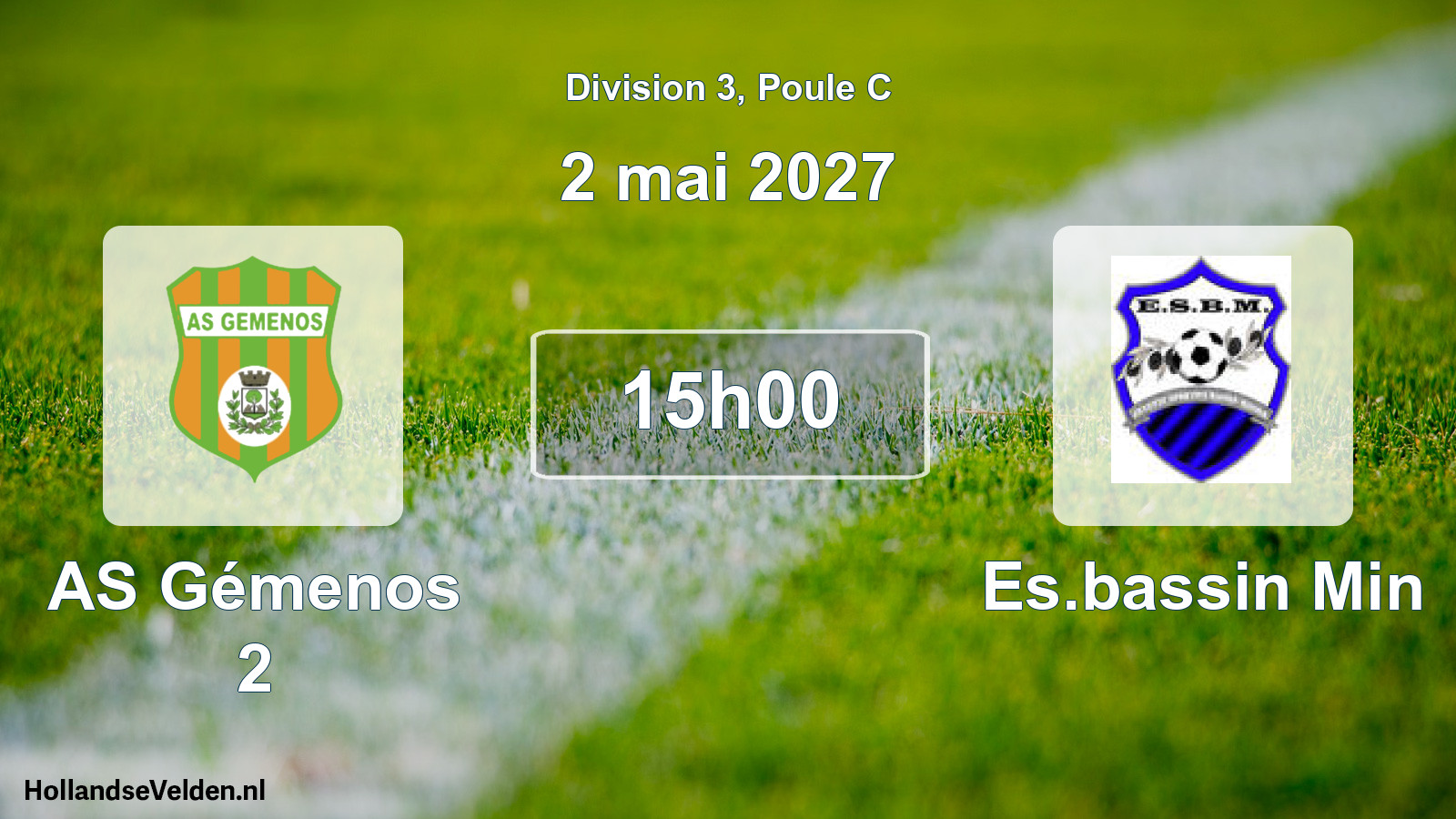 Match programmé: AS Gémenos 2 - Es.bassin Min (2 mai 2027)
