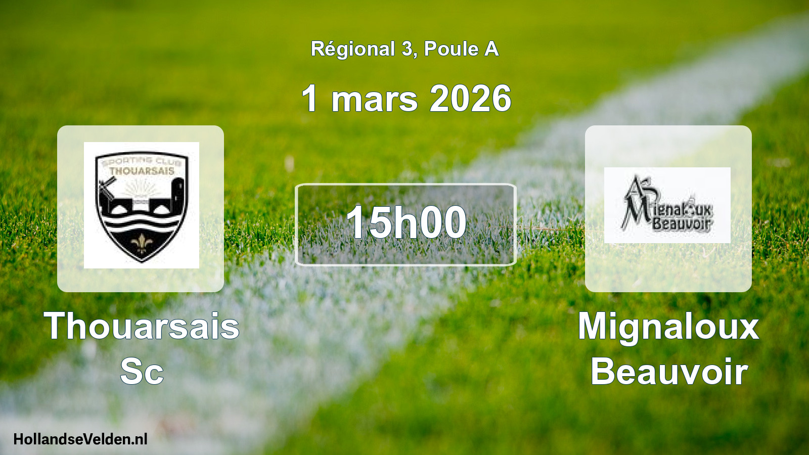 Geplande wedstrijd: Thouarsais Sc - Mignaloux Beauvoir (1 maart 2026)