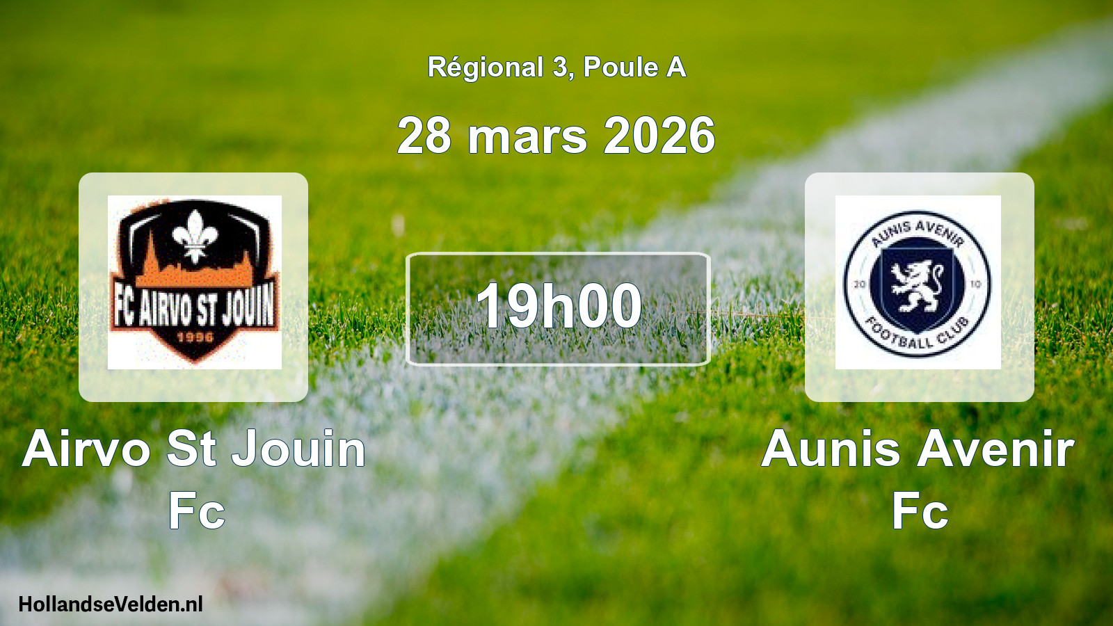 Scheduled Match: Airvo St Jouin Fc - Aunis Avenir Fc (28 March 2026)