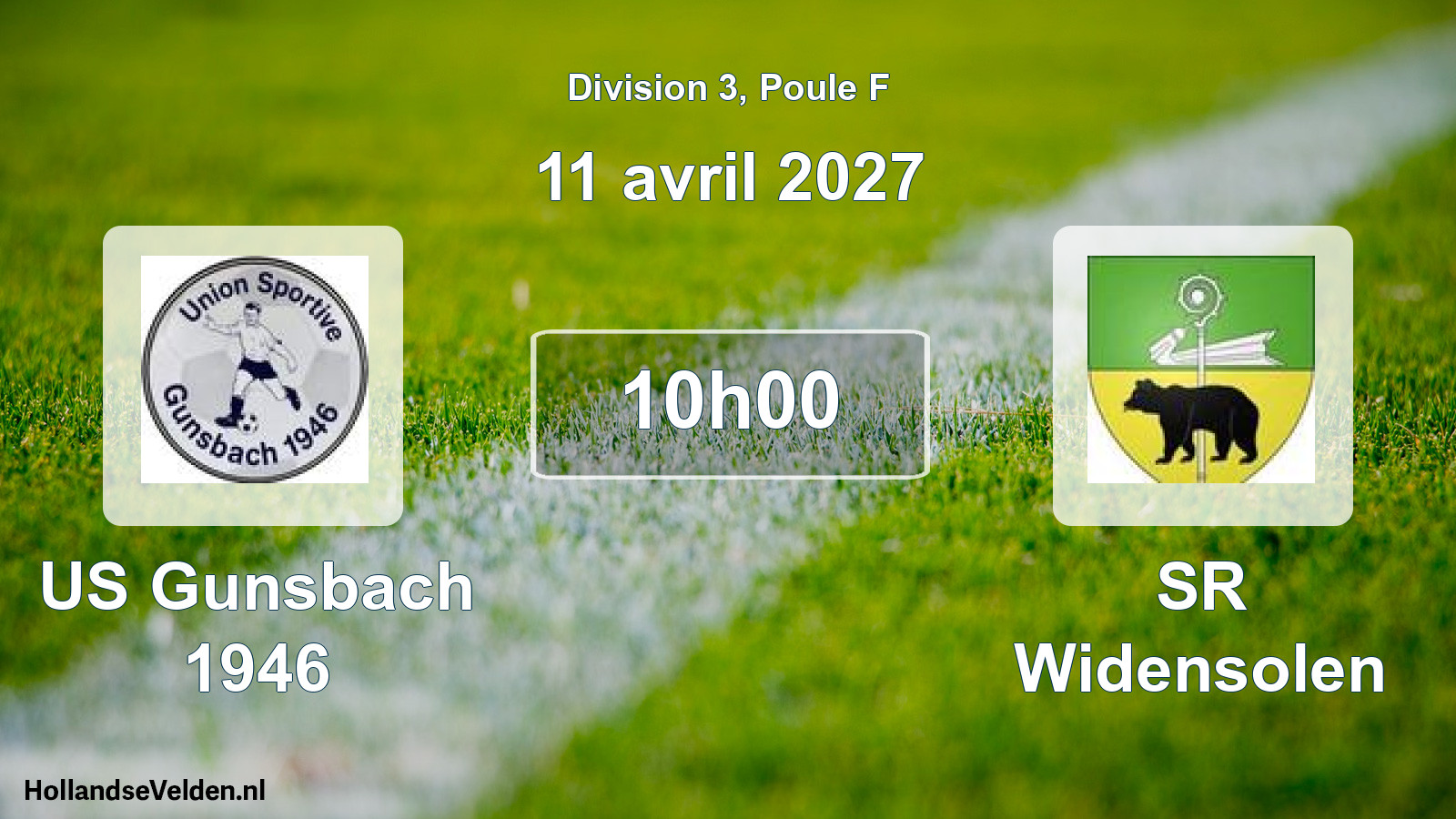 Scheduled Match: US Gunsbach 1946 - SR Widensolen (11 April 2027)