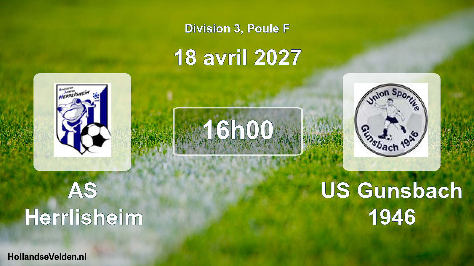 Match programmé: AS Herrlisheim - US Gunsbach 1946 (18 avril 2027)