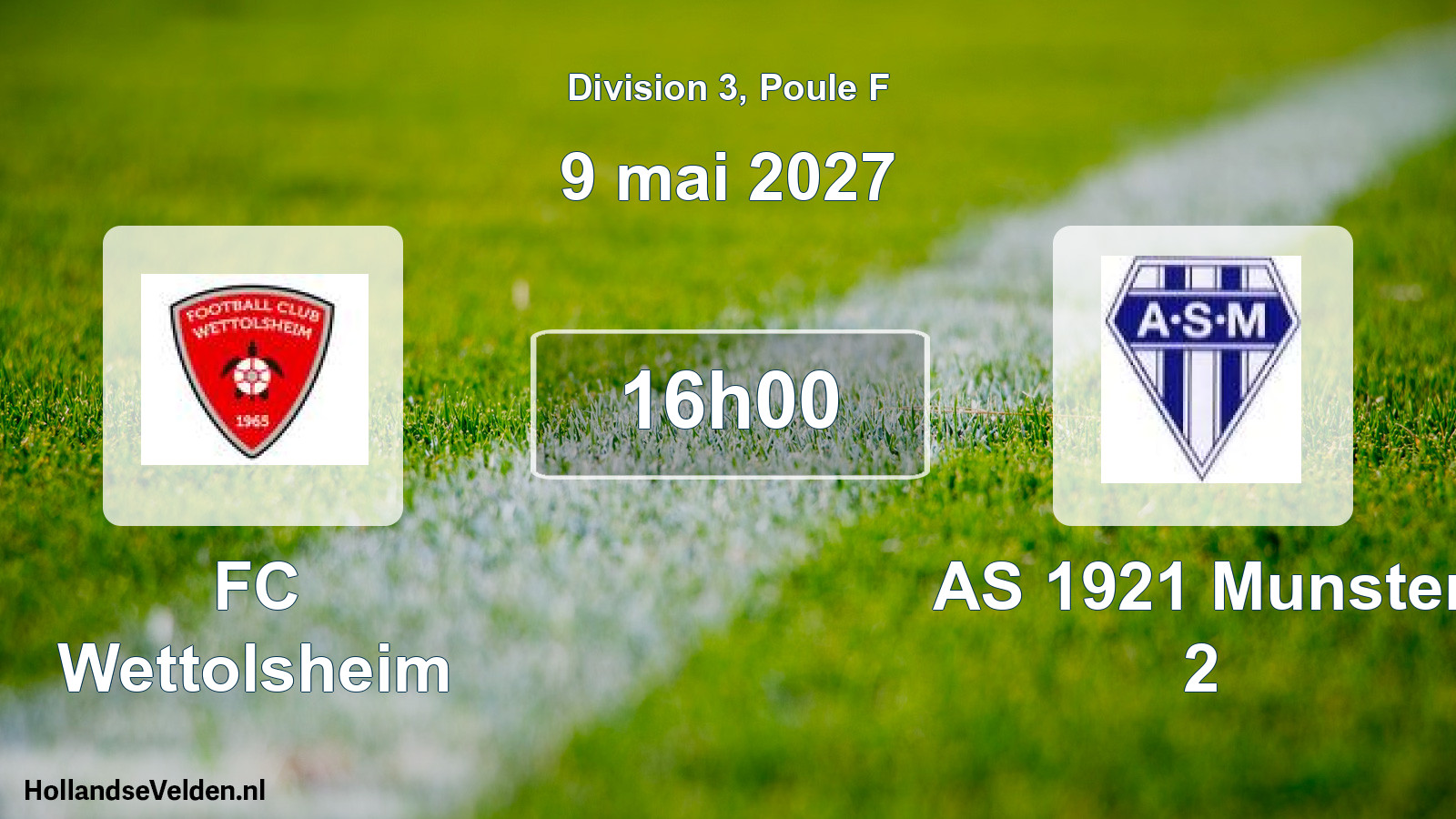 Scheduled Match: FC Wettolsheim - AS 1921 Munster 2 (9 May 2027)
