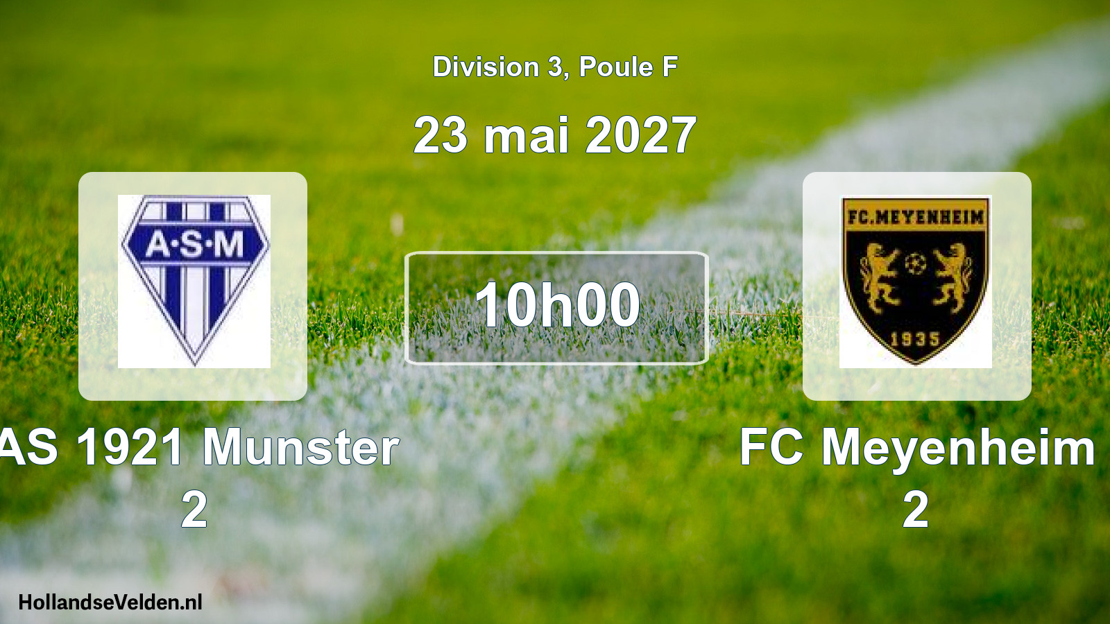 Scheduled Match: AS 1921 Munster 2 - FC Meyenheim 2 (23 May 2027)