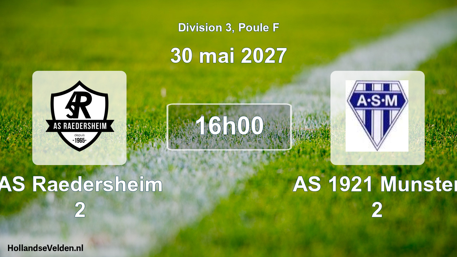 Scheduled Match: AS Raedersheim 2 - AS 1921 Munster 2 (30 May 2027)
