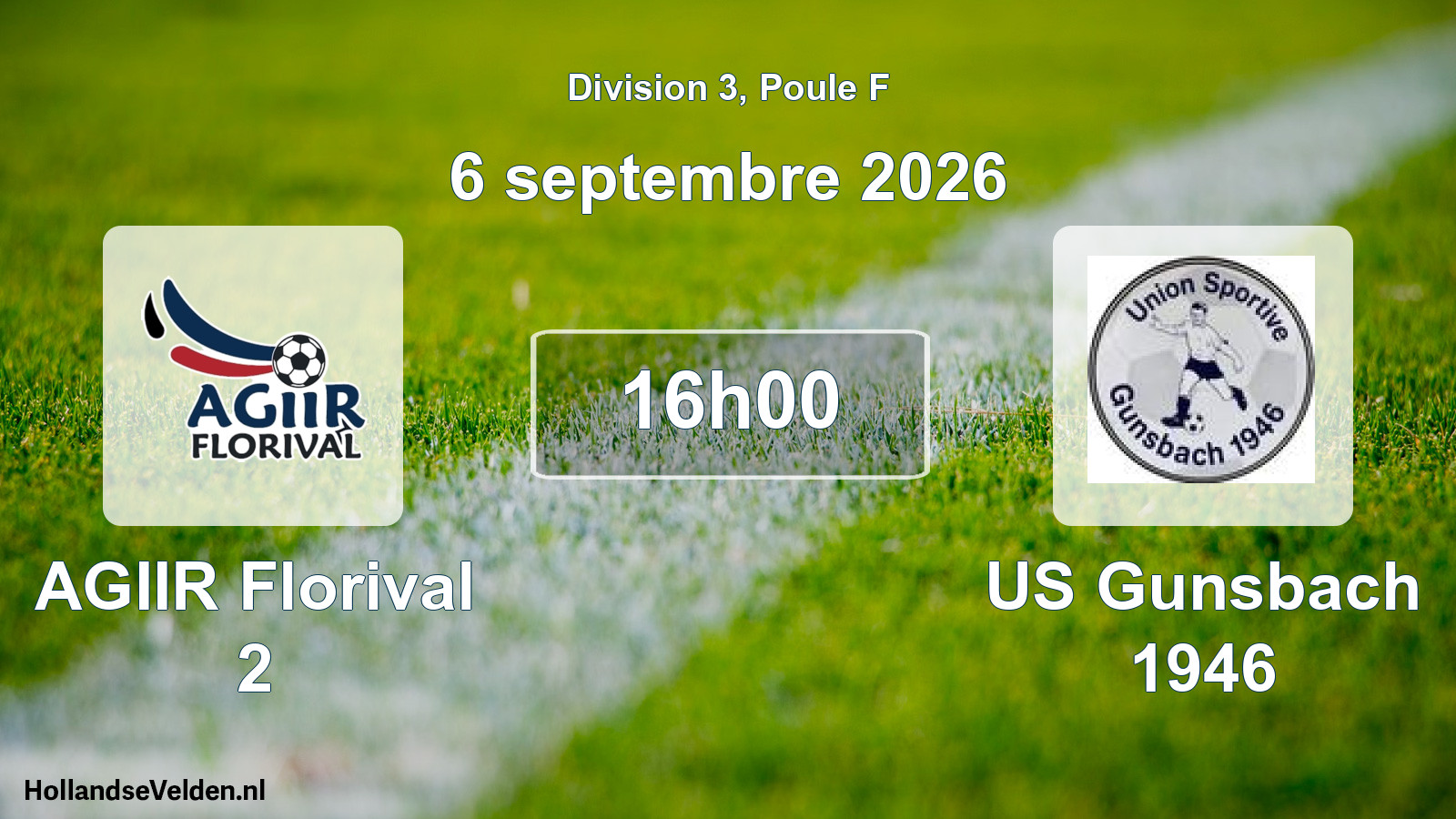 Scheduled Match: AGIIR Florival 2 - US Gunsbach 1946 (6 September 2026)