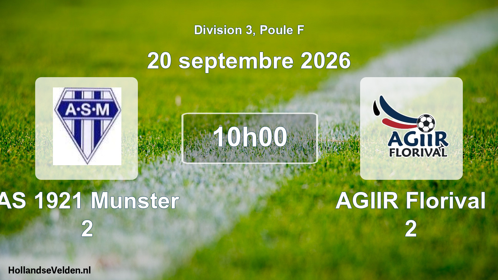 Scheduled Match: AS 1921 Munster 2 - AGIIR Florival 2 (20 September 2026)