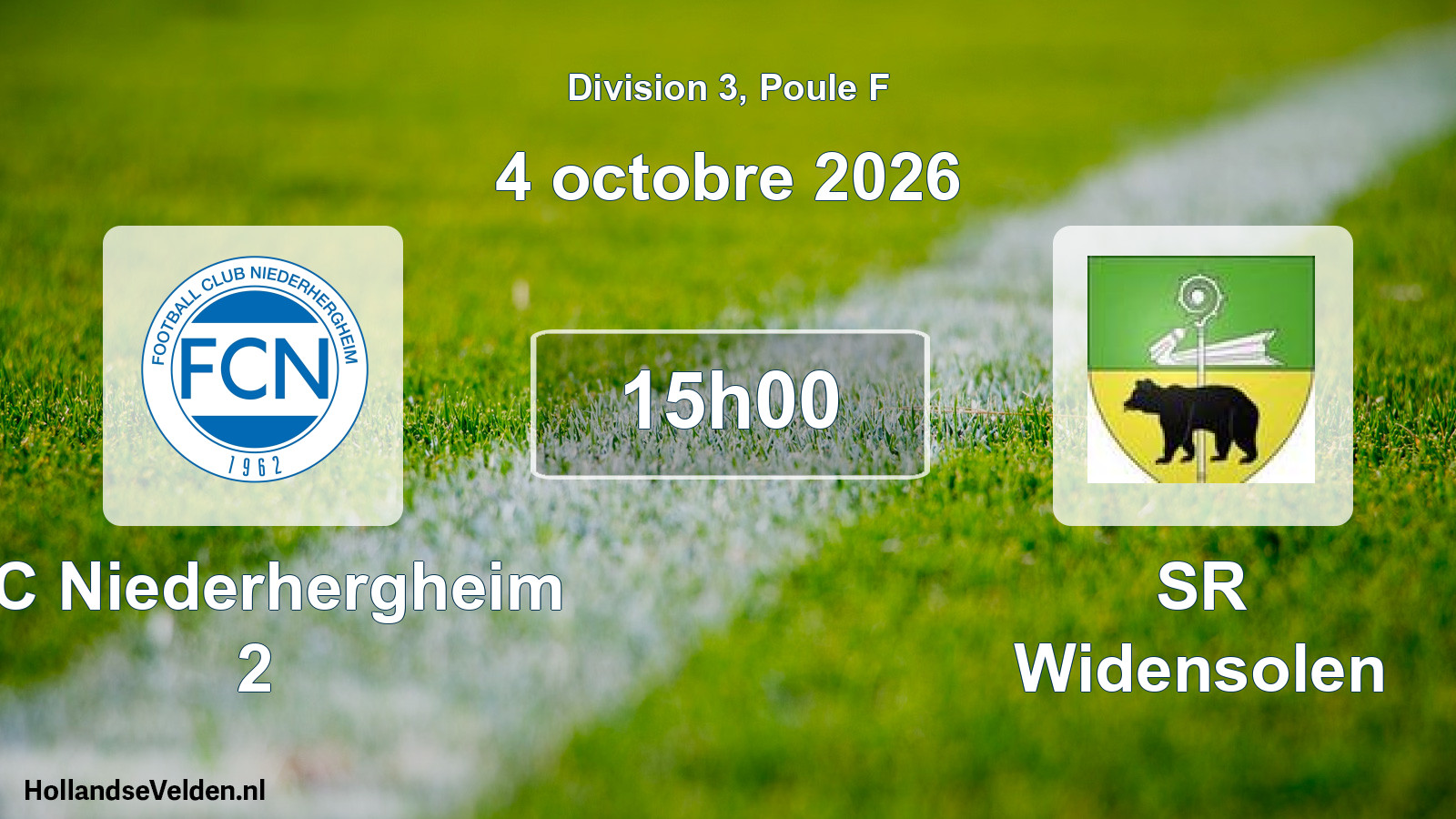 Scheduled Match: FC Niederhergheim 2 - SR Widensolen (4 October 2026)