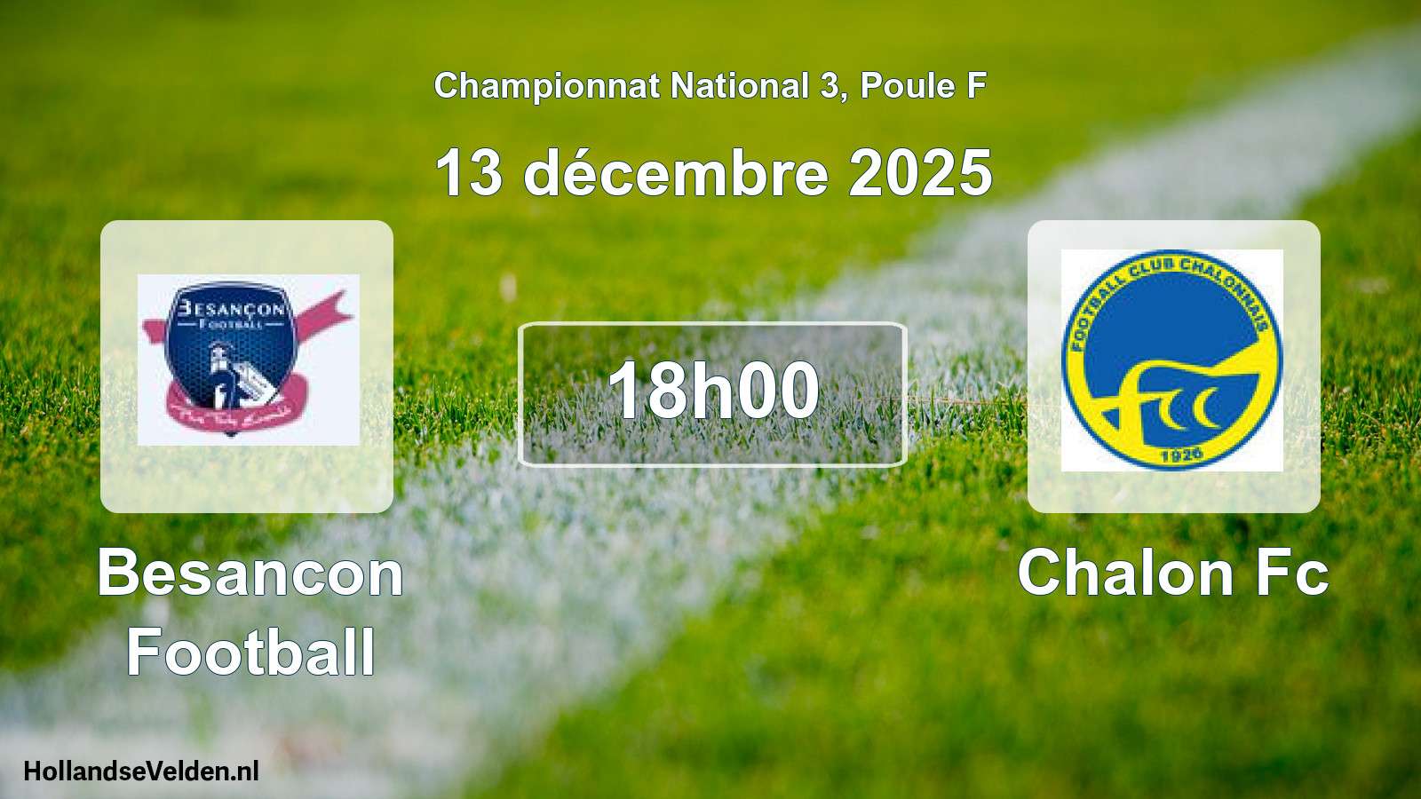 Geplande wedstrijd: Besancon Football - Chalon Fc (13 décembre 2025)