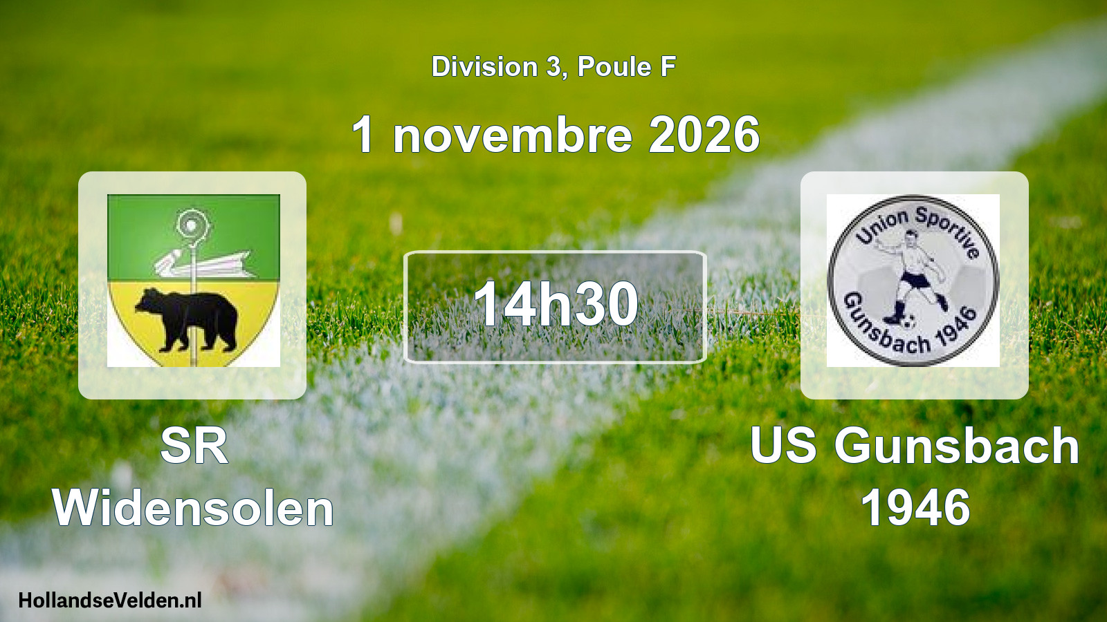 Scheduled Match: SR Widensolen - US Gunsbach 1946 (1 November 2026)