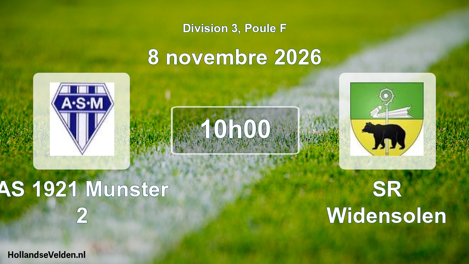 Scheduled Match: AS 1921 Munster 2 - SR Widensolen (8 November 2026)