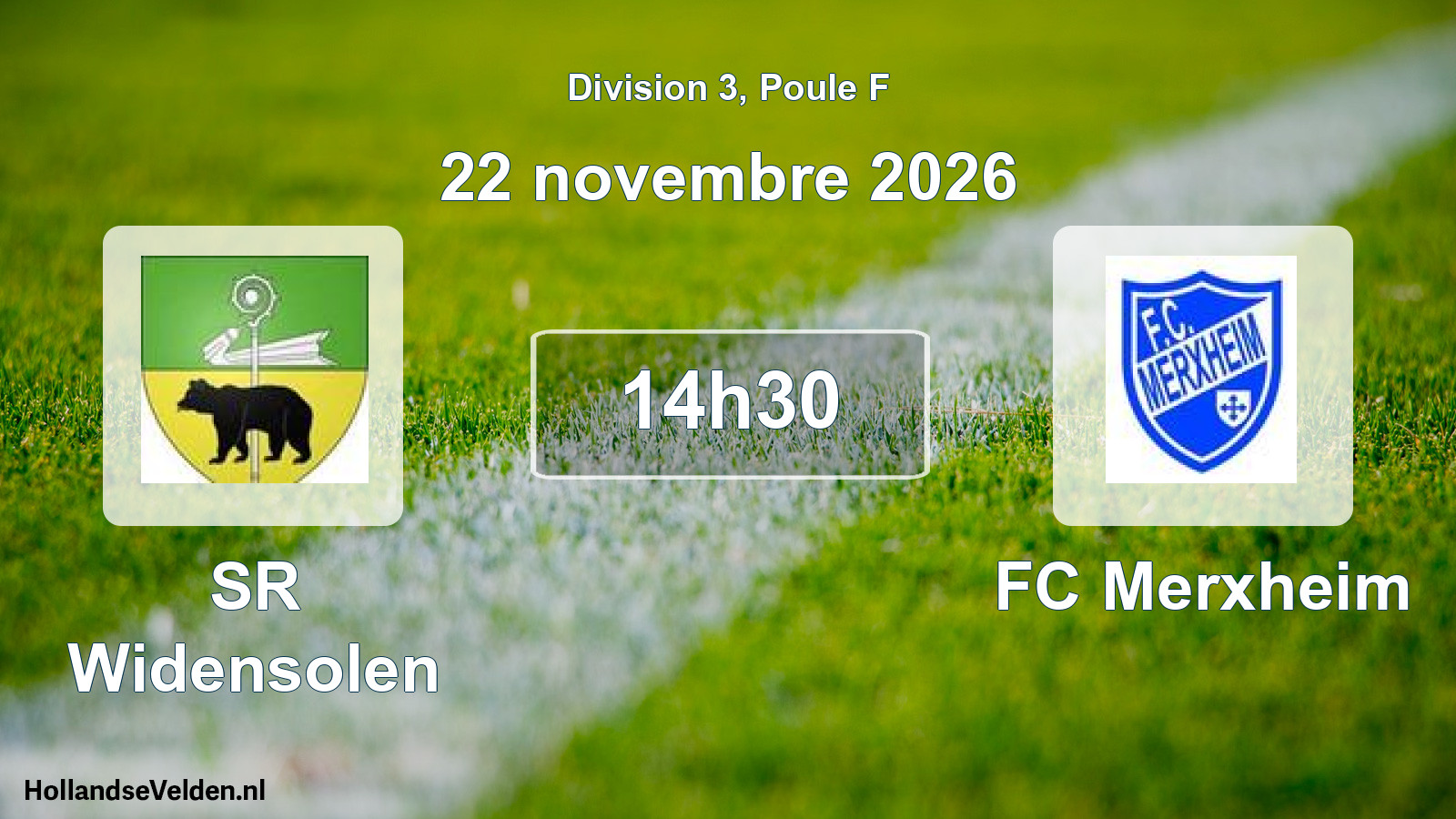 Scheduled Match: SR Widensolen - FC Merxheim (22 November 2026)