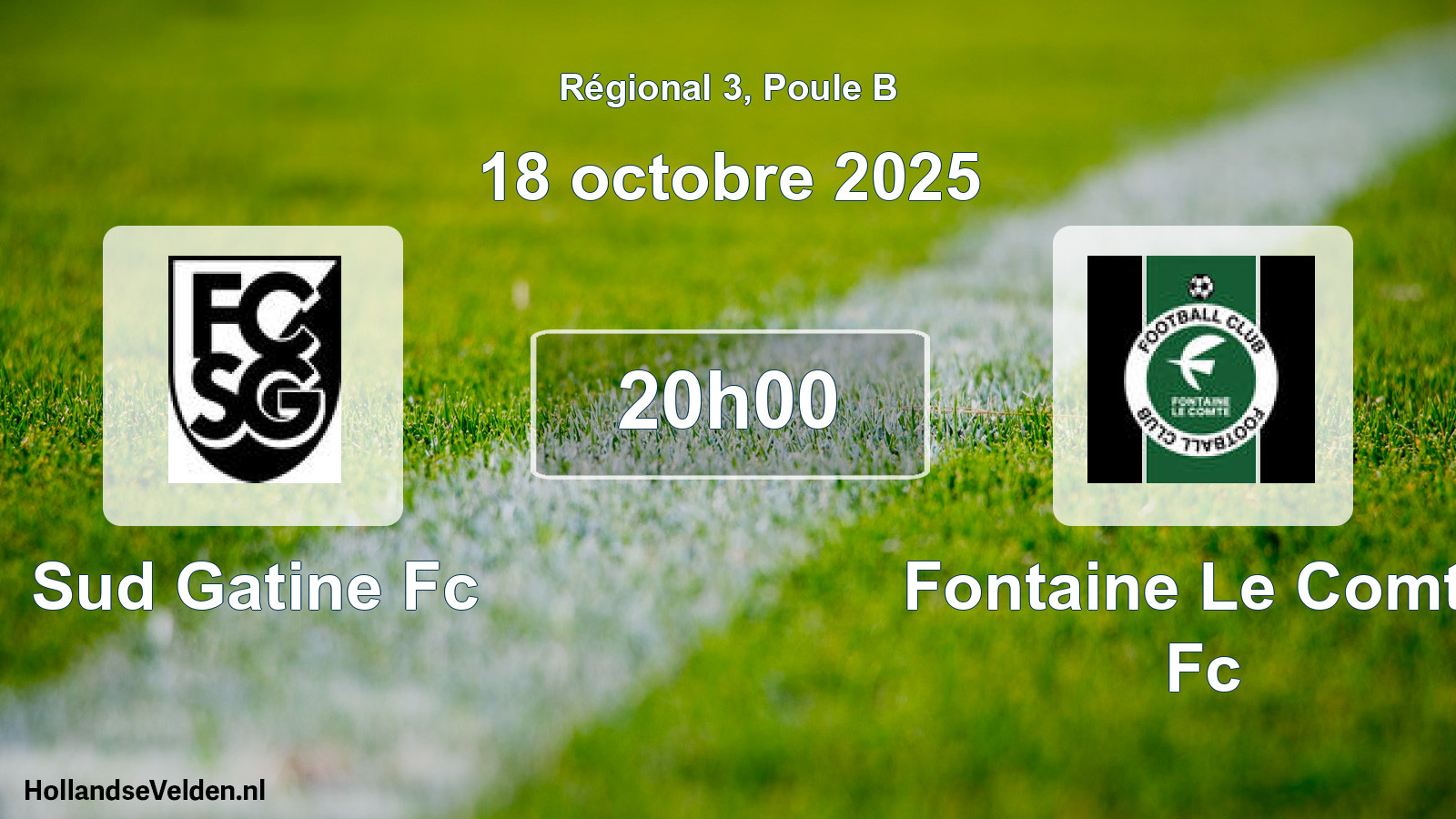 Geplande wedstrijd: Sud Gatine Fc - Fontaine Le Comte Fc (18 oktober 2025)