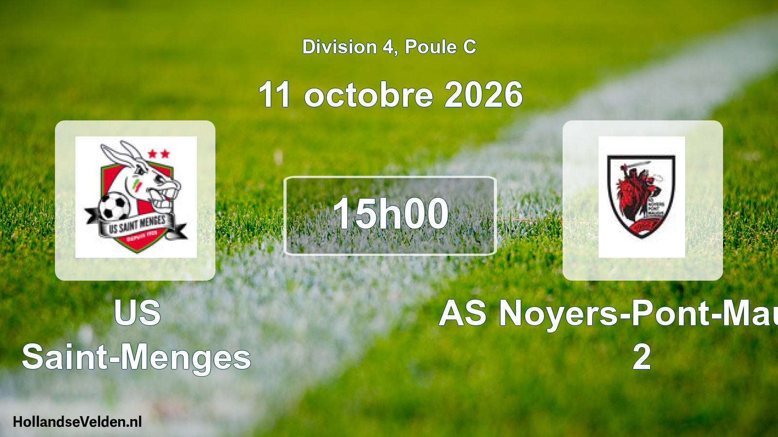 Match programmé: US Saint-Menges - AS Noyers-Pont-Maugis 2 (11 octobre 2026)