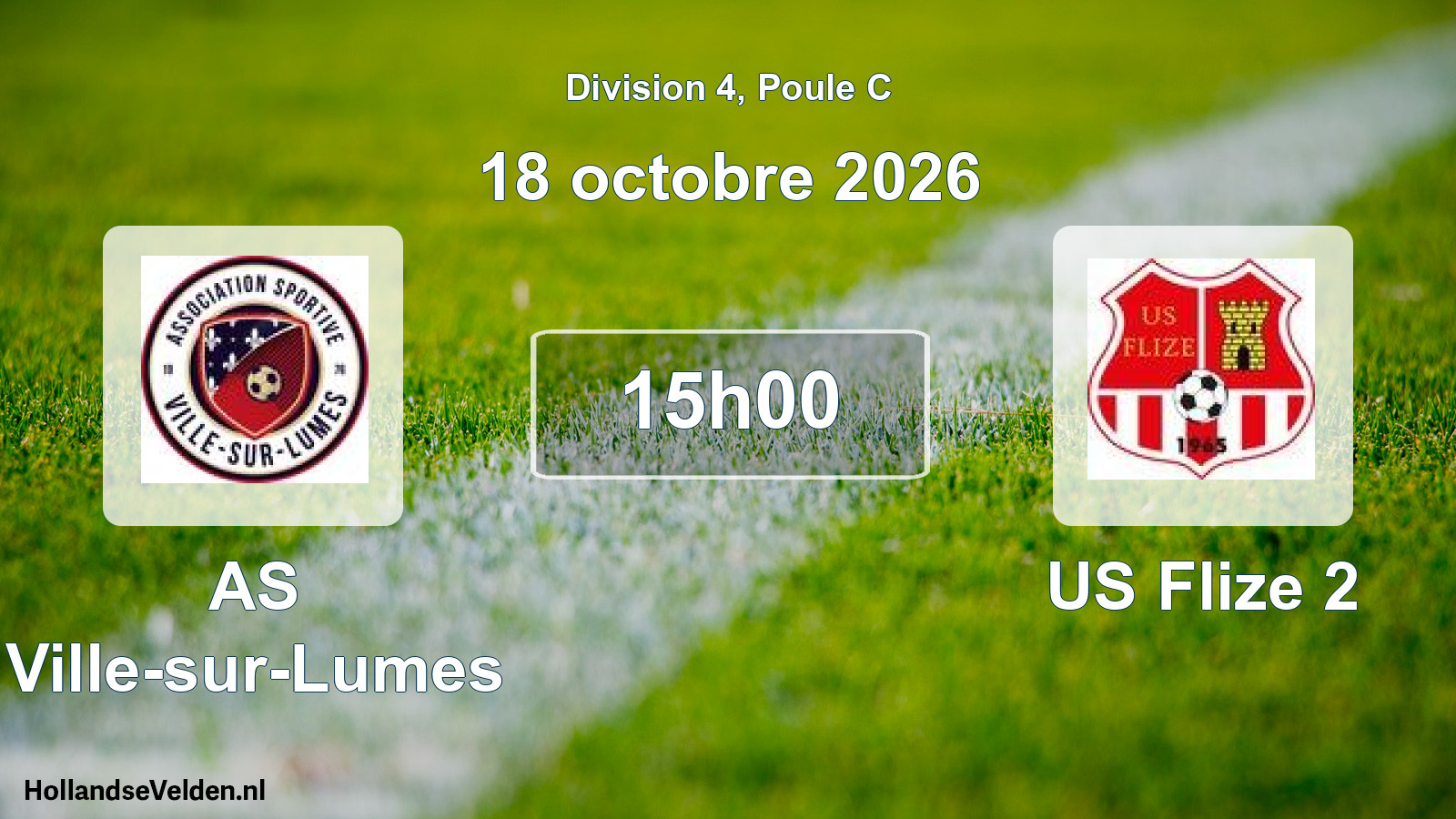 Match programmé: AS Ville-sur-Lumes - US Flize 2 (18 octobre 2026)