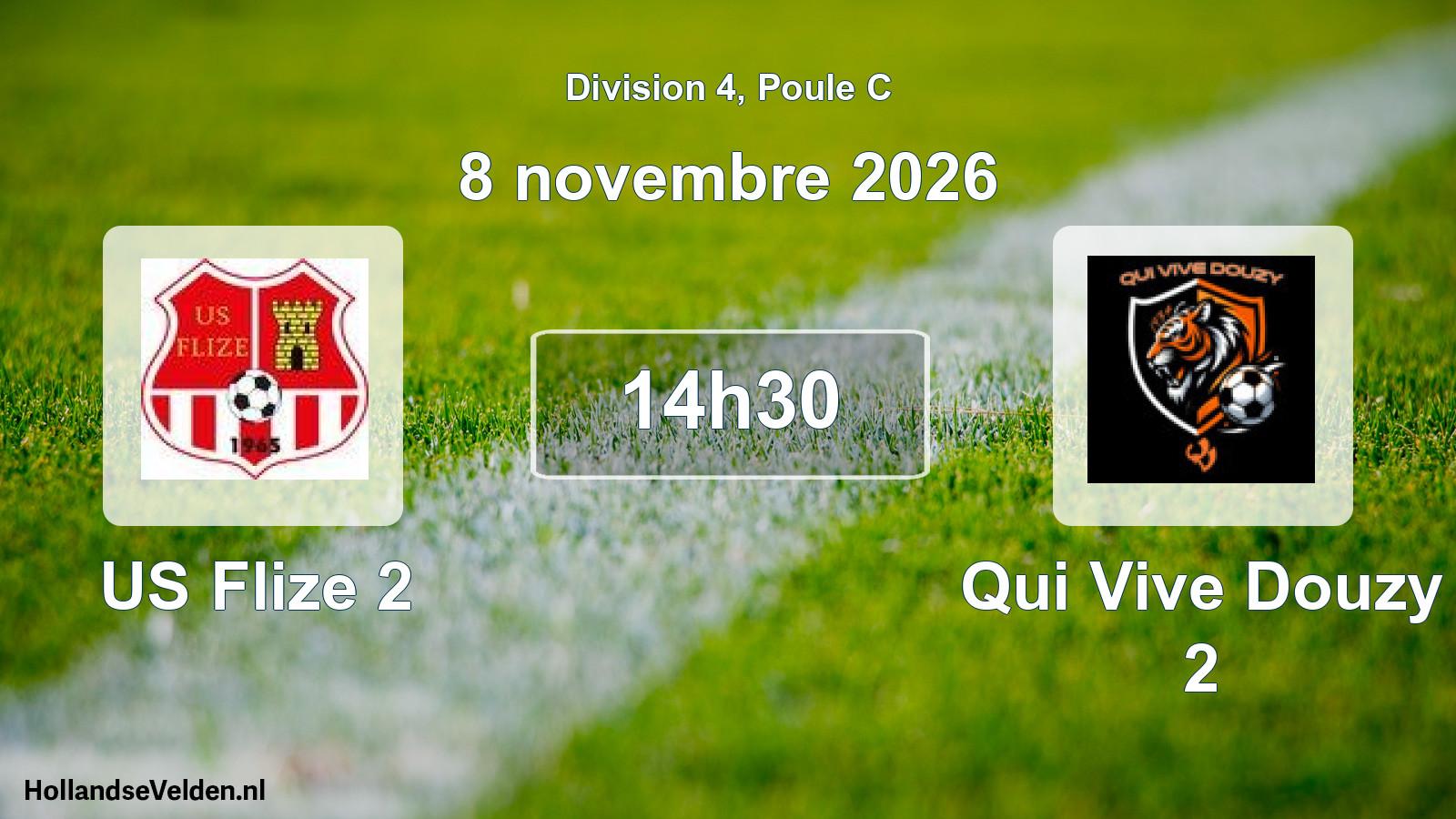 Match programmé: US Flize 2 - Qui Vive Douzy 2 (8 novembre 2026)