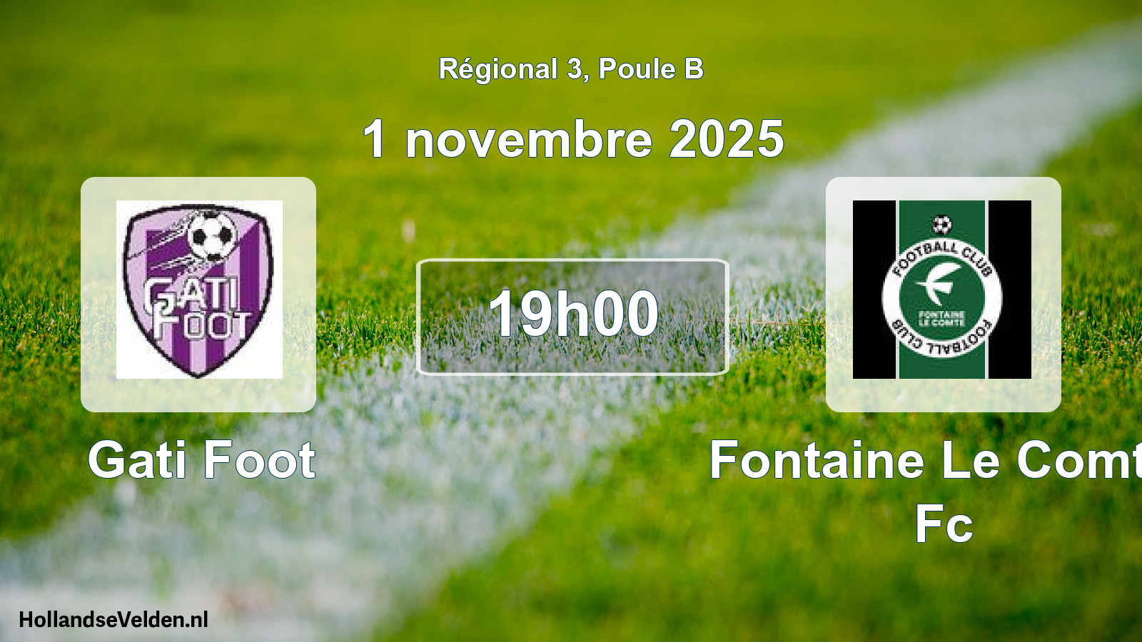 Scheduled Match: Gati Foot - Fontaine Le Comte Fc (1 November 2025)