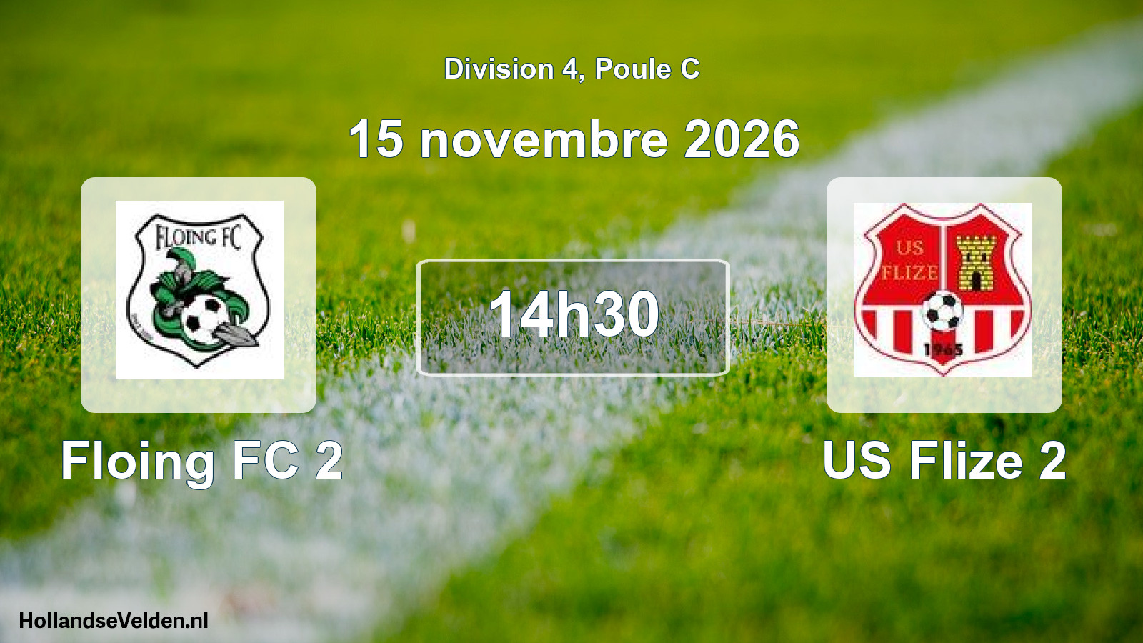 Match programmé: Floing FC 2 - US Flize 2 (15 novembre 2026)