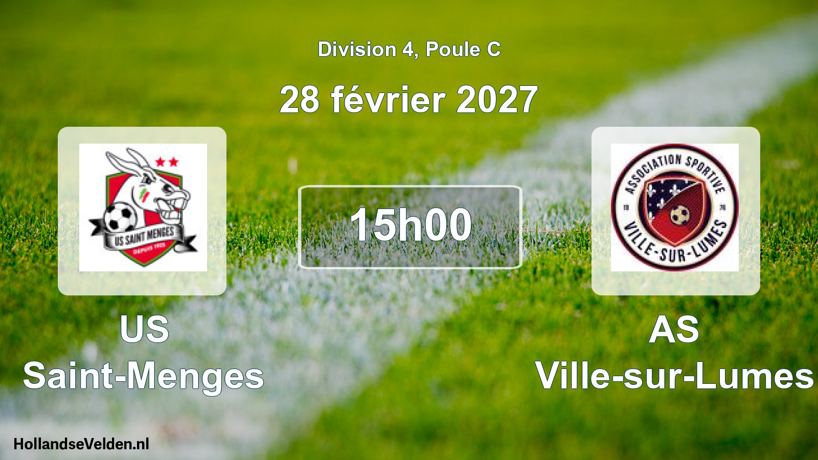 Match programmé: US Saint-Menges - AS Ville-sur-Lumes (28 février 2027)