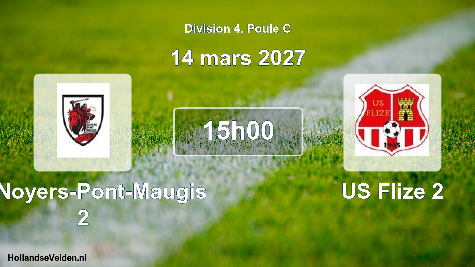 Match programmé: AS Noyers-Pont-Maugis 2 - US Flize 2 (14 mars 2027)