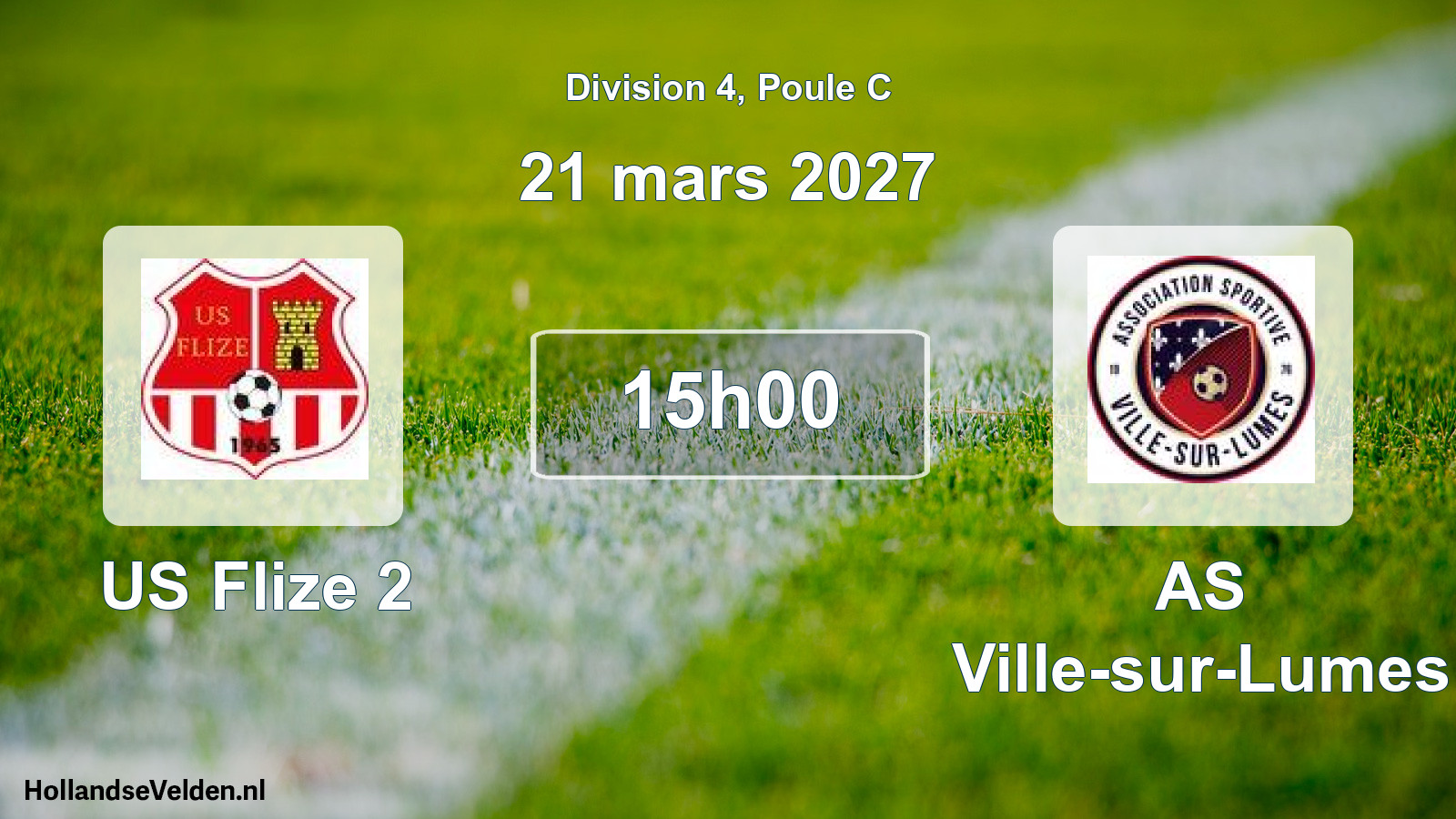 Match programmé: US Flize 2 - AS Ville-sur-Lumes (21 mars 2027)