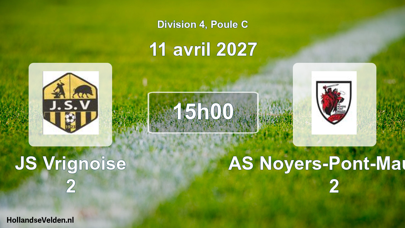 Match programmé: JS Vrignoise 2 - AS Noyers-Pont-Maugis 2 (11 avril 2027)