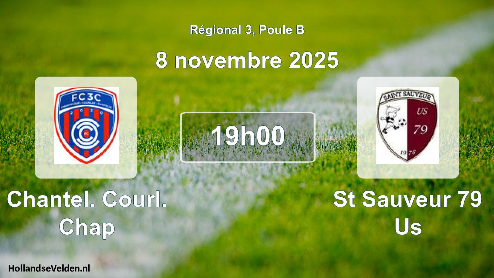 Geplande wedstrijd: Chantel. Courl. Chap - St Sauveur 79 Us (8 novembre 2025)