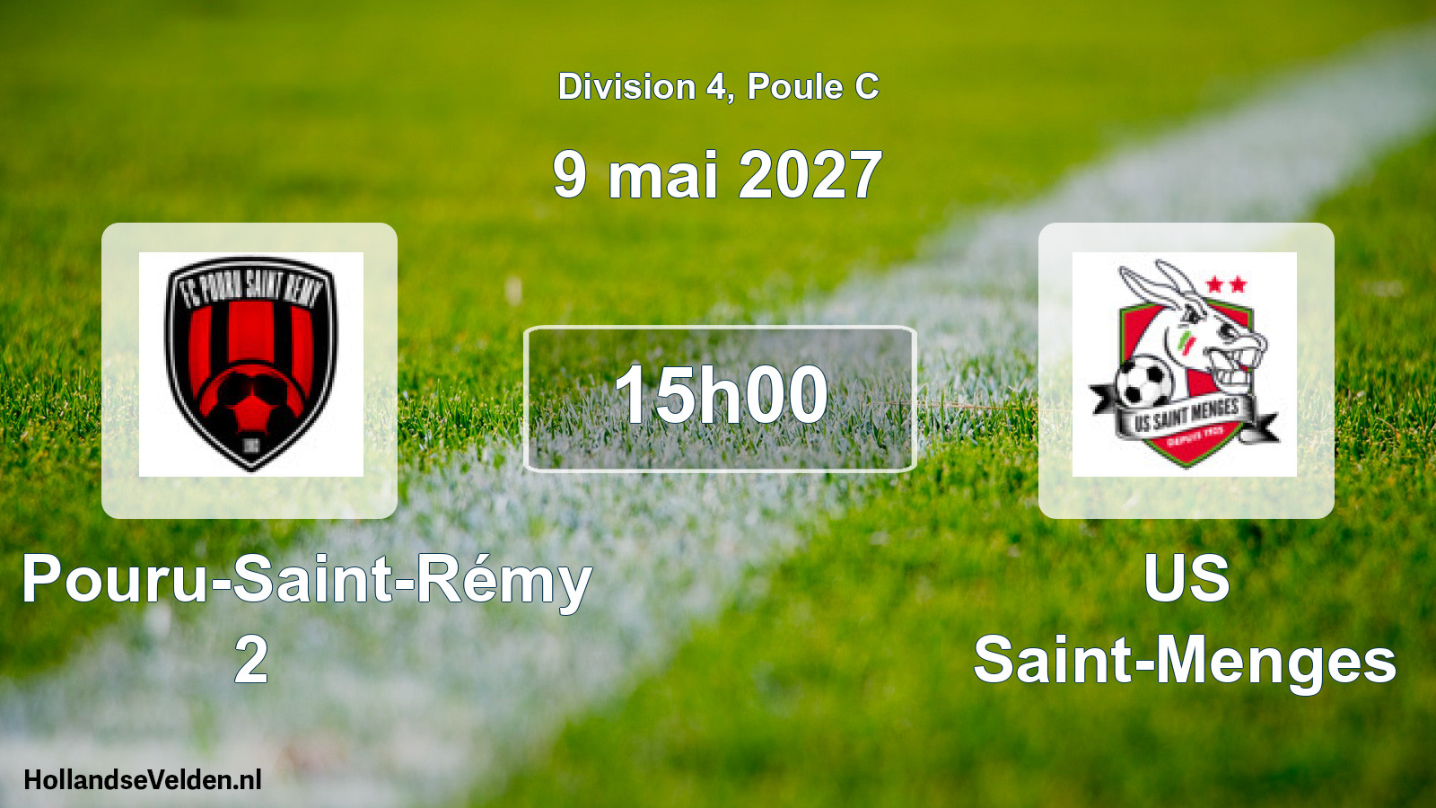 Match programmé: FC Pouru-Saint-Rémy 2 - US Saint-Menges (9 mai 2027)