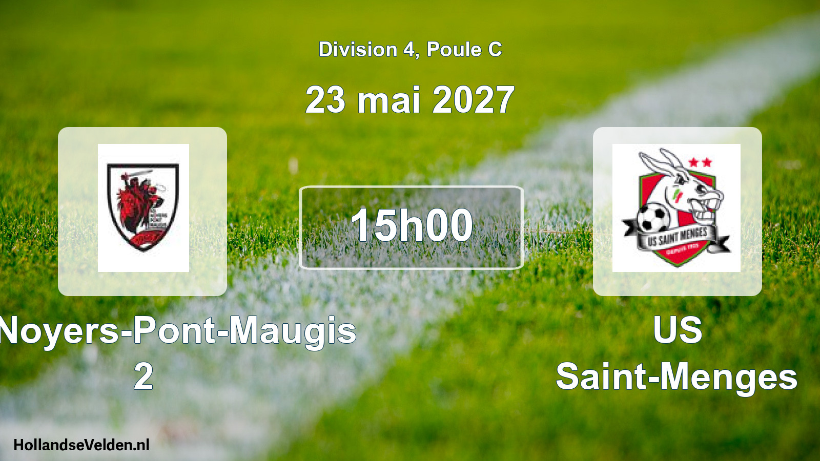 Match programmé: AS Noyers-Pont-Maugis 2 - US Saint-Menges (23 mai 2027)