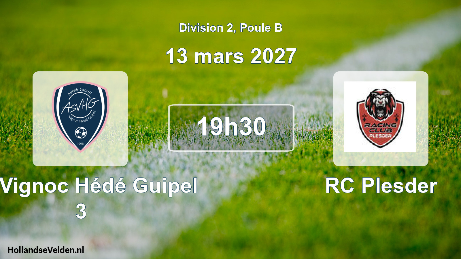 Scheduled Match: AS Vignoc Hédé Guipel 3 - RC Plesder (13 March 2027)