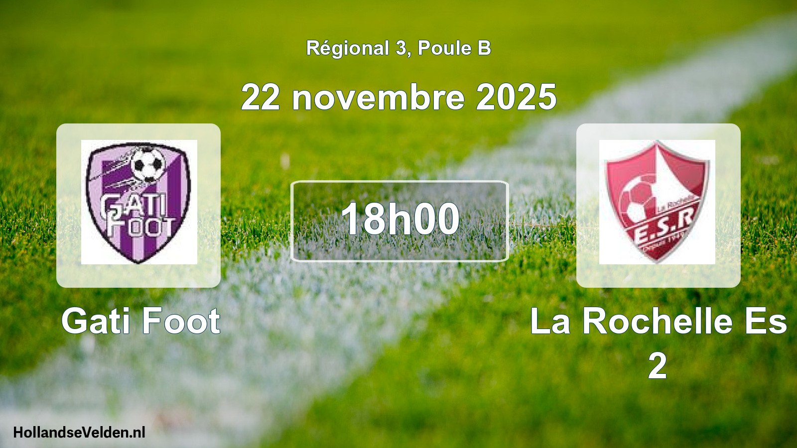 Geplande wedstrijd: Gati Foot - La Rochelle Es 2 (22 novembre 2025)