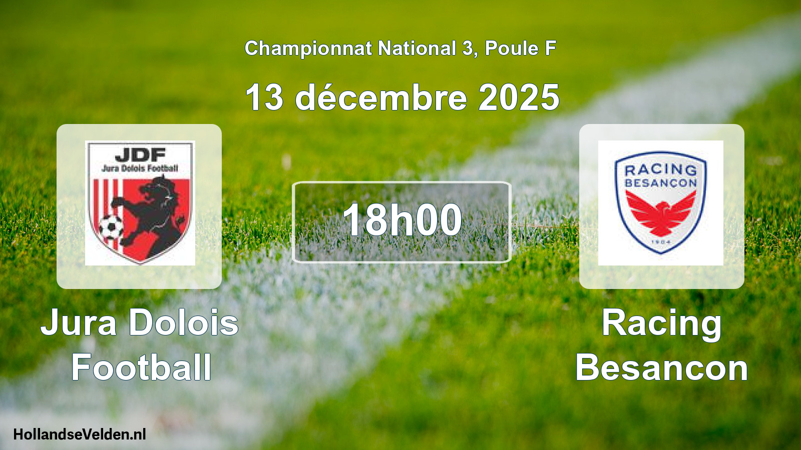 Scheduled Match: Jura Dolois Football - Racing Besancon (13 December 2025)