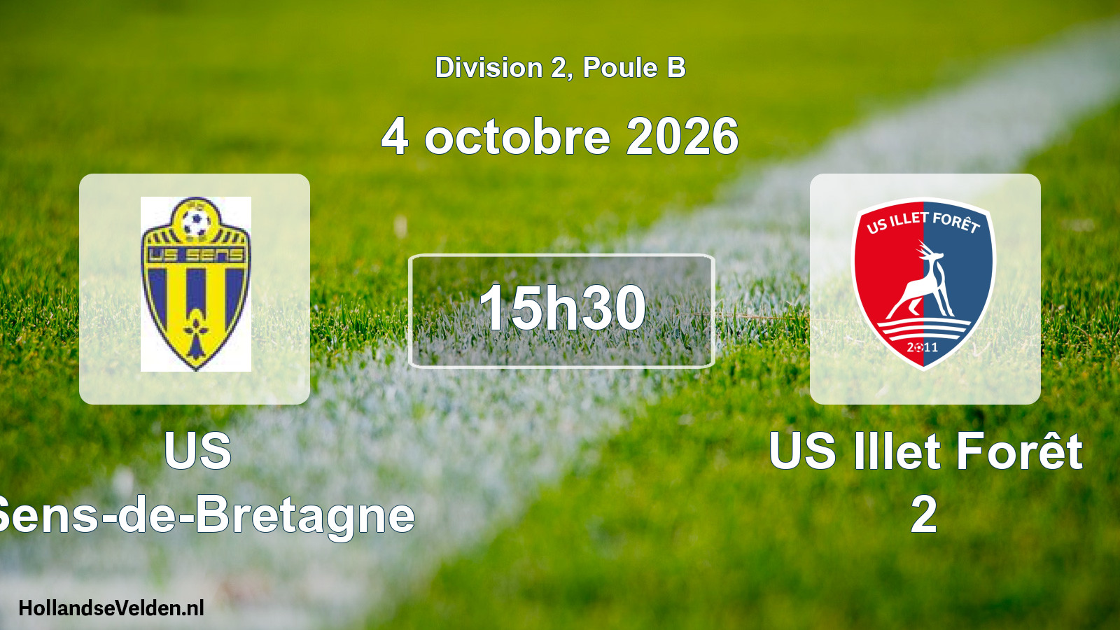 Scheduled Match: US Sens-de-Bretagne - US Illet Forêt 2 (4 October 2026)