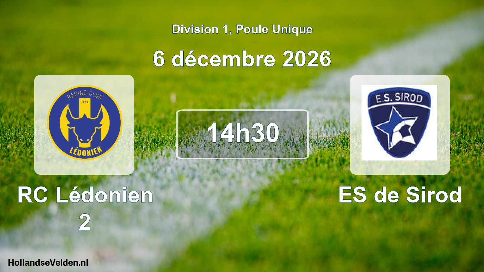 Scheduled Match: RC Lédonien 2 - ES de Sirod (6 December 2026)