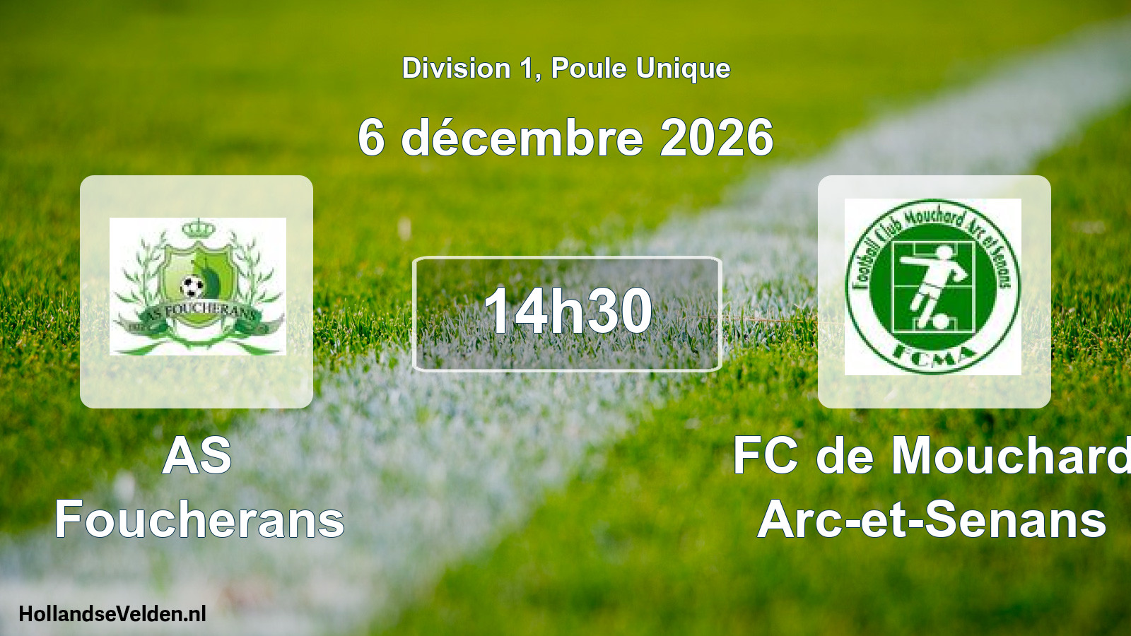 Geplande wedstrijd: AS Foucherans - FC de Mouchard Arc-et-Senans (6 december 2026)