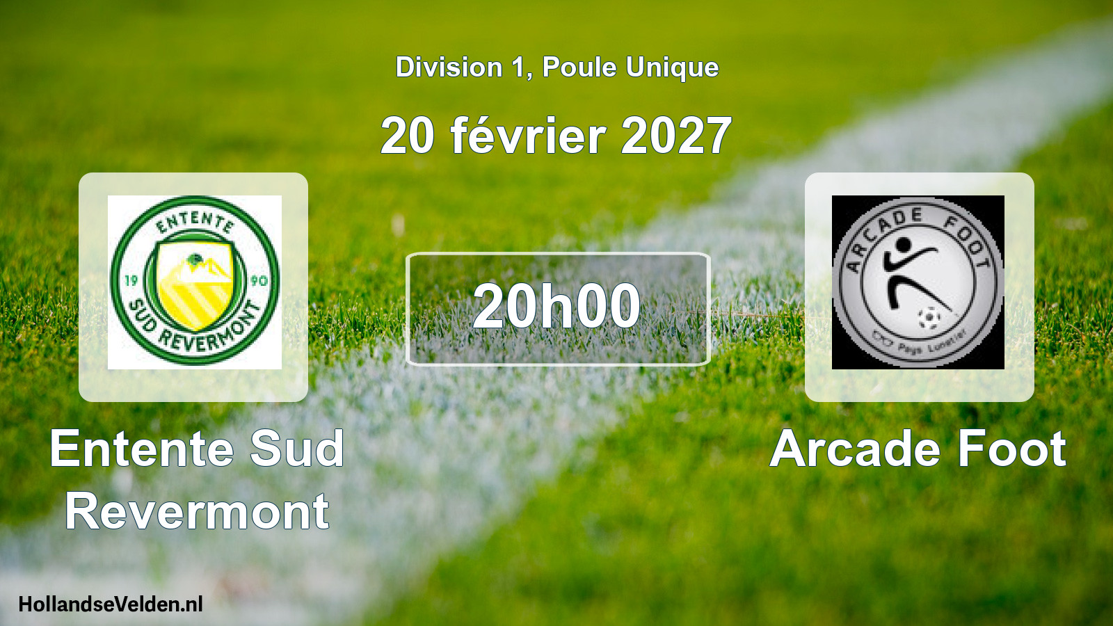 Scheduled Match: Entente Sud Revermont - Arcade Foot (20 February 2027)