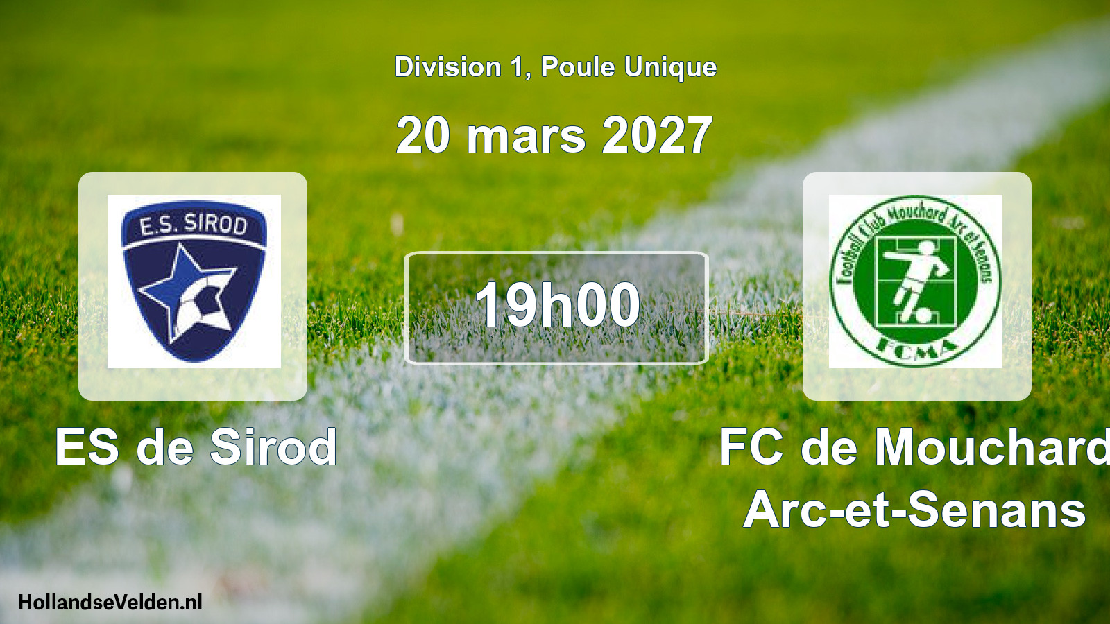 Scheduled Match: ES de Sirod - FC de Mouchard Arc-et-Senans (20 March 2027)