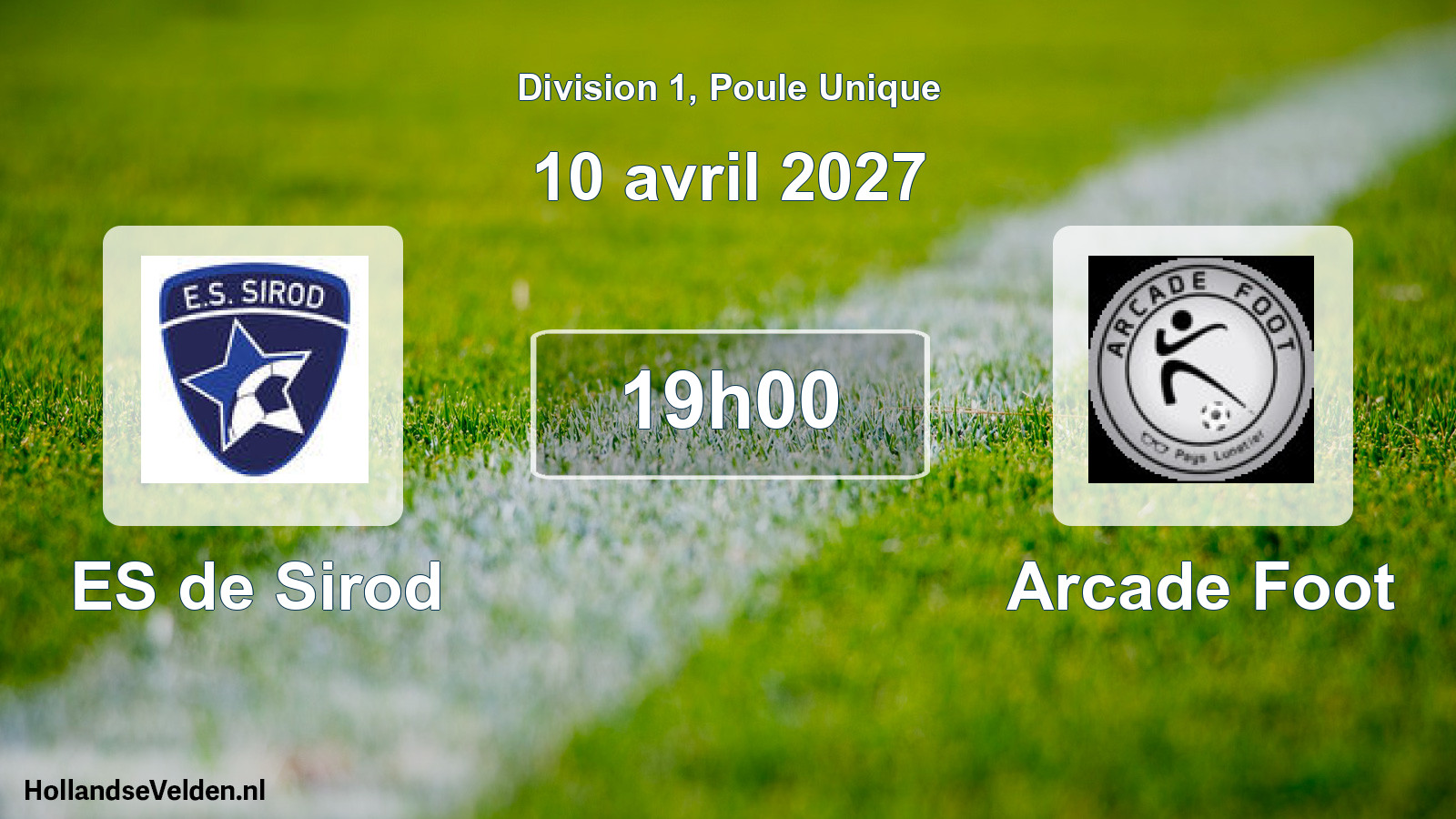 Scheduled Match: ES de Sirod - Arcade Foot (10 April 2027)