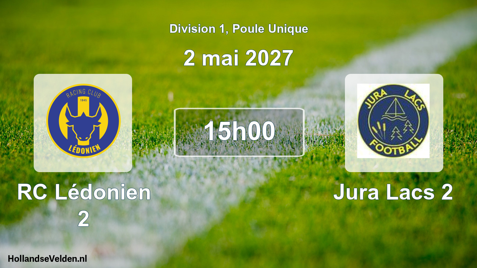 Match programmé: RC Lédonien 2 - Jura Lacs 2 (2 mai 2027)