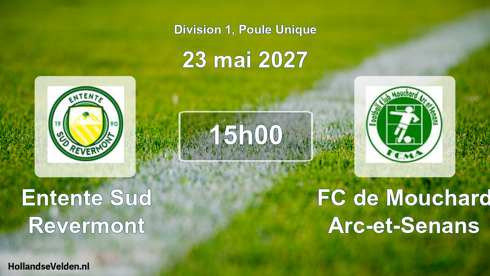 Match programmé: Entente Sud Revermont - FC de Mouchard Arc-et-Senans (23 mai 2027)